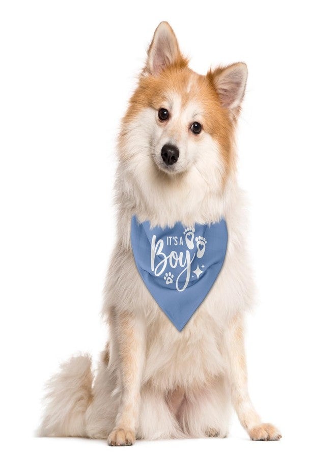 ZPPRJF It's A Boy Dog Bandana, Dog Bandana, Blue Dog Scarf Accessories, Pet Dog Triangle Scarf, Dog Bandana for Small Medium Large Dog, Baby Announcement Dog Bandana, Gift for Dog Lover (B43) - Image 3
